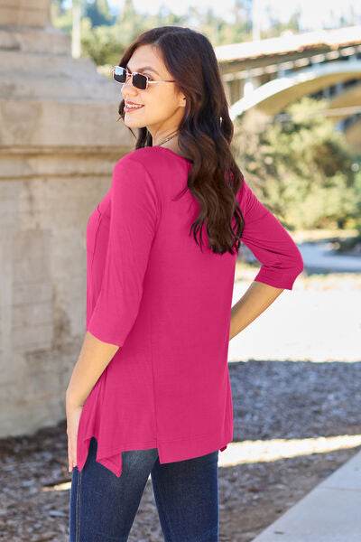 Basic Bae Full Size Round Neck Pocketed T-Shirt - Hovatok