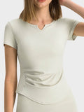 Millennia Notched Short Sleeve Active T-Shirt - Hovatok