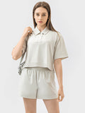 Millennia Half Button Short Sleeve Active T-Shirt - Hovatok