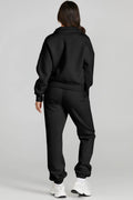 Quarter Zip Top and Drawstring Pants Active Set - Hovatok