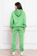 Drop Shoulder Long Sleeve Hoodie and Pants Set - Hovatok