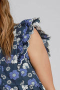 Umgee Full Size Floral Print Peplum Top Plus Size - Hovatok