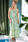 Mittoshop Floral Smocked Back Ruffled Hem Maxi Cami Dress - Hovatok