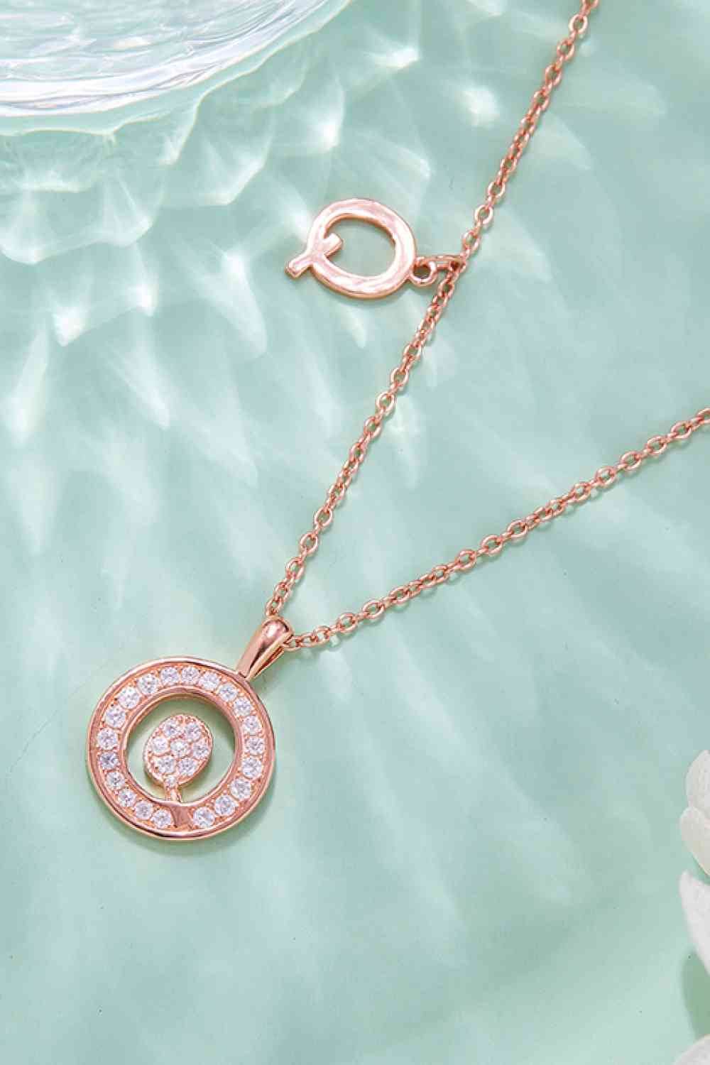 Adored Moissanite K to T Pendant Necklace - Hovatok