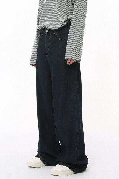 Wide Leg Jeans with Pockets - Hovatok