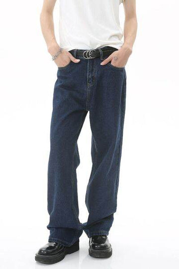 Men's Mid Rise Straight Leg Jeans - Hovatok