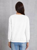 Round Neck Dropped Shoulder Sweatshirt - Hovatok