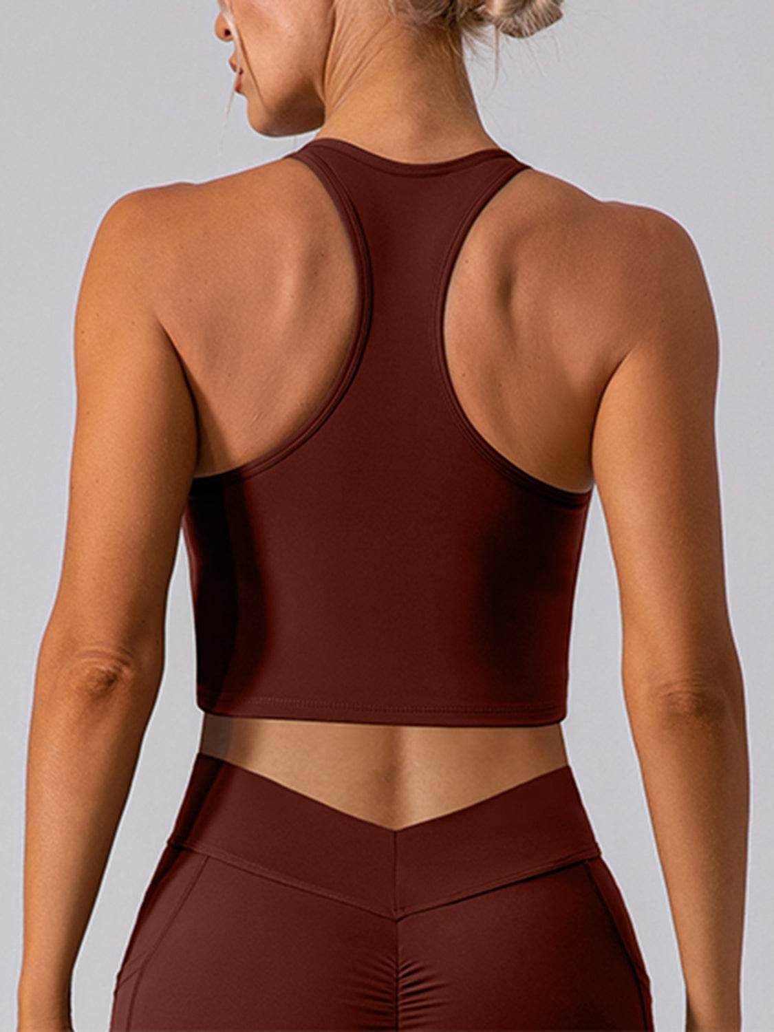 Square Neck Racerback Cropped Tank - Hovatok