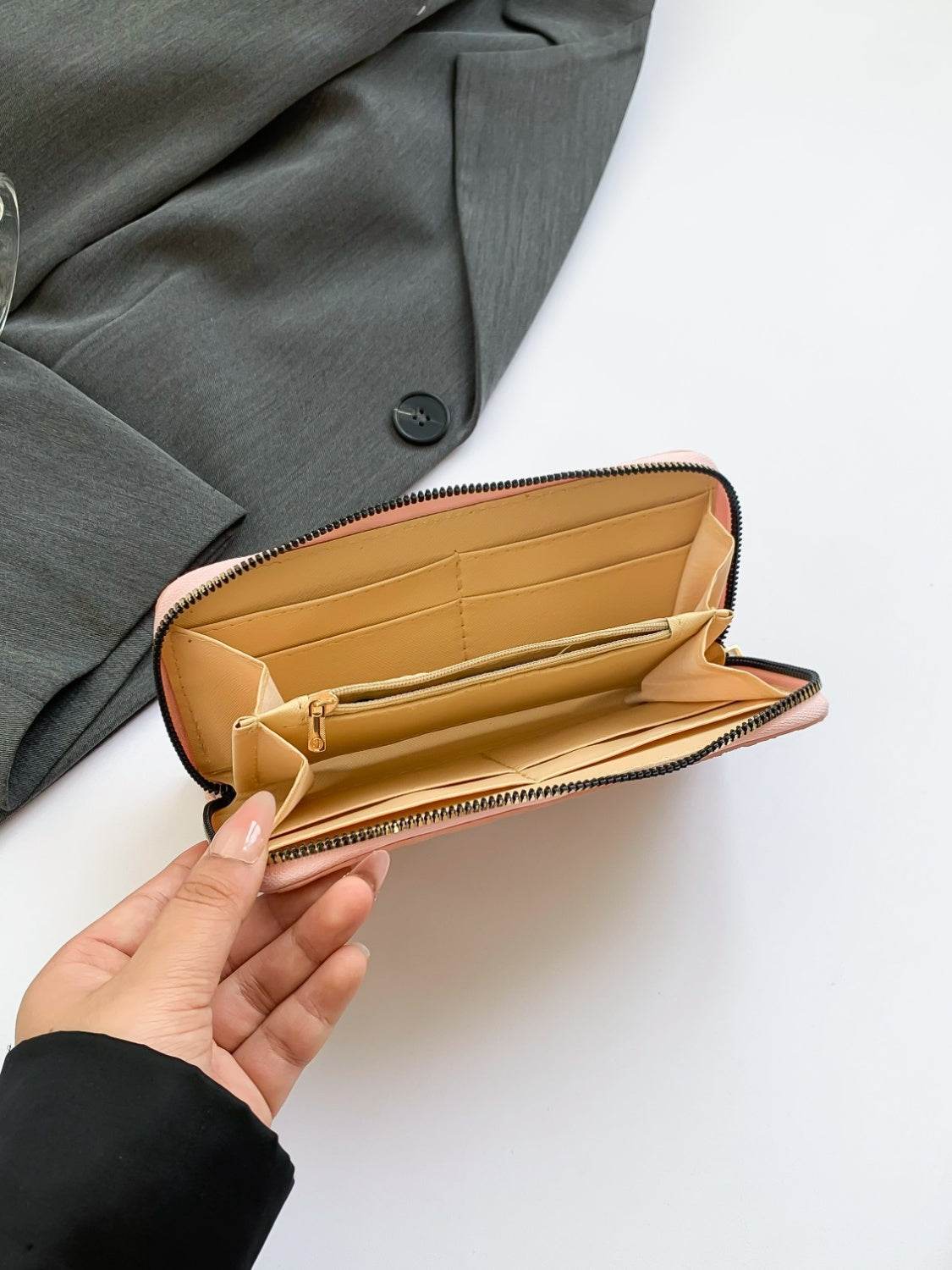 PU Leather Solid Color Wallet - Hovatok