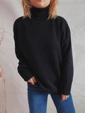 Turtleneck Long Sleeve Sweater - Hovatok