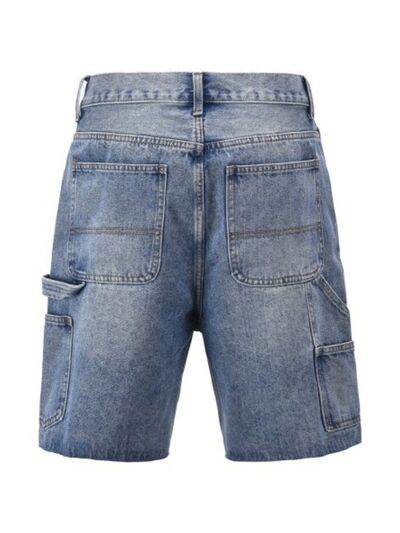 Men's Washed Cargo Denim Shorts - Hovatok