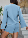 Devine Double Tied V-Neck Top and Shorts Set - Hovatok