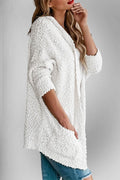 Double Take Pocketed Open Front Long Sleeve Cardigan - Hovatok