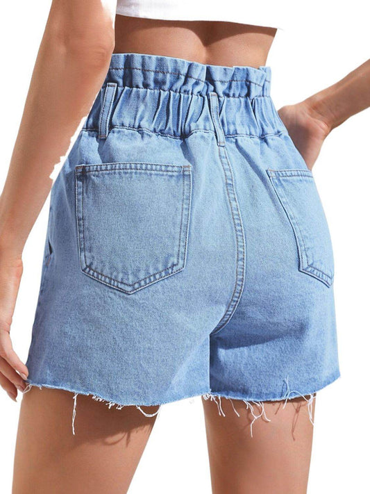 Denim Shorts with Pockets - Hovatok