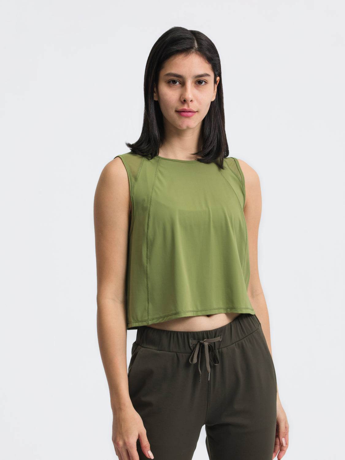 Millennia Round Neck Cropped Active Tank - Hovatok