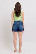 Judy Blue Full Size Double Button Waistband Denim Shorts Plus Size - Hovatok