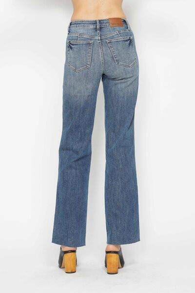 Judy Blue Full Size Tummy Control Straight Jeans - Hovatok