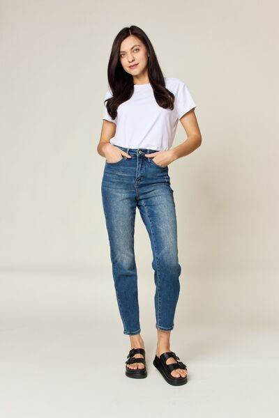 Judy Blue Full Size Tummy Control High Waist Slim Jeans - Hovatok