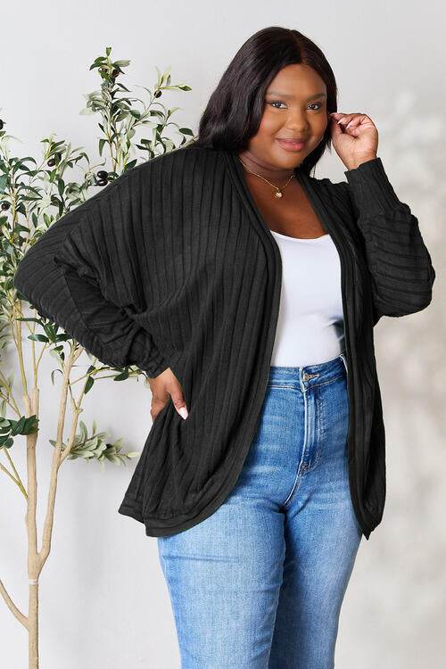 Basic Bae Full Size Ribbed Cocoon Cardigan - Hovatok
