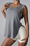 Slit Round Neck Active Tank - Hovatok