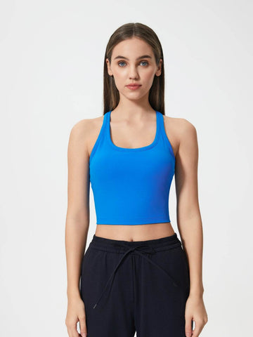 Millennia Scoop Neck Active Tank with Detachable Chest Pads - Hovatok
