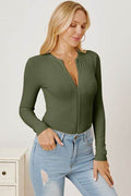 Zip Up Long Sleeve Bodysuit - Hovatok