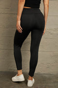 Wide Waistband Distressed Slim Fit Leggings - Hovatok