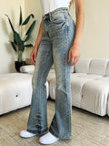 Judy Blue Full Size Mid Rise Flare Jeans - Hovatok