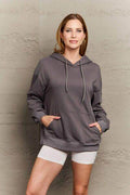 Full Size Long Sleeve Dropped Shoulder Hoodie - Hovatok