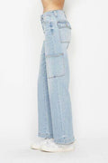 Judy Blue Full Size High Waist Straight Cargo Jeans - Hovatok