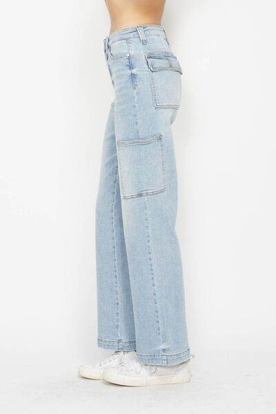 Judy Blue Full Size High Waist Straight Cargo Jeans - Hovatok
