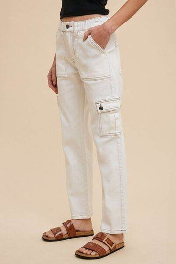 Annie Wear Straight Leg Jeans with Cargo Pockets - Hovatok