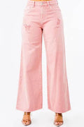 American Bazi High Waist Distressed Wide Leg Jeans - Hovatok