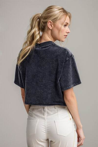Basic Bae Round Neck Dropped Shoulder Short Sleeve T-Shirt - Hovatok