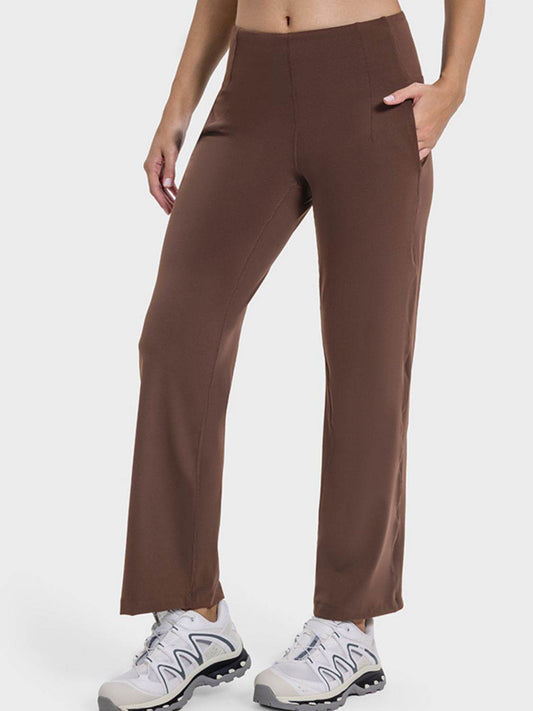 Millennia Pocketed High Waist Active Pants - Hovatok