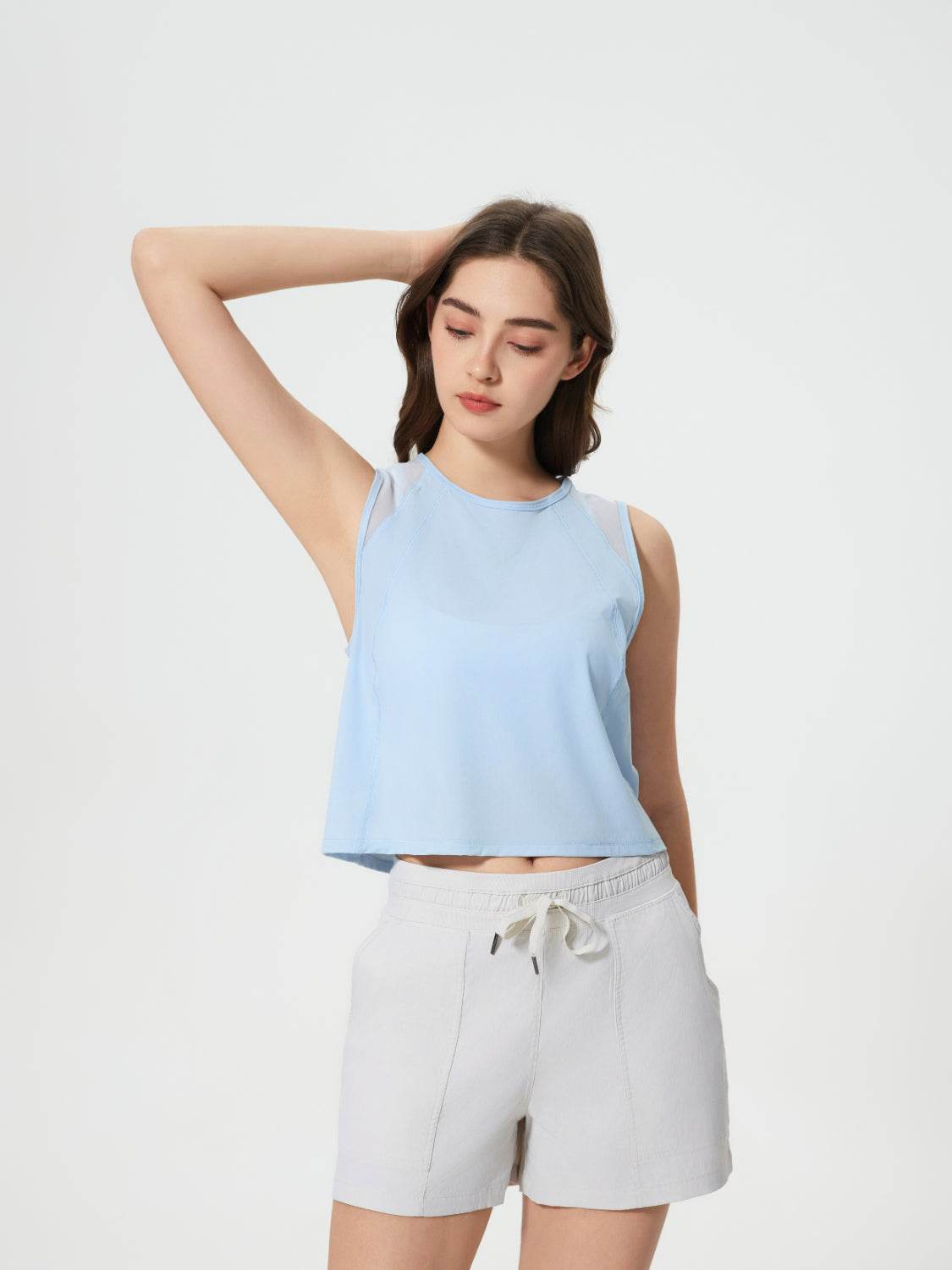 Millennia Round Neck Cropped Active Tank - Hovatok