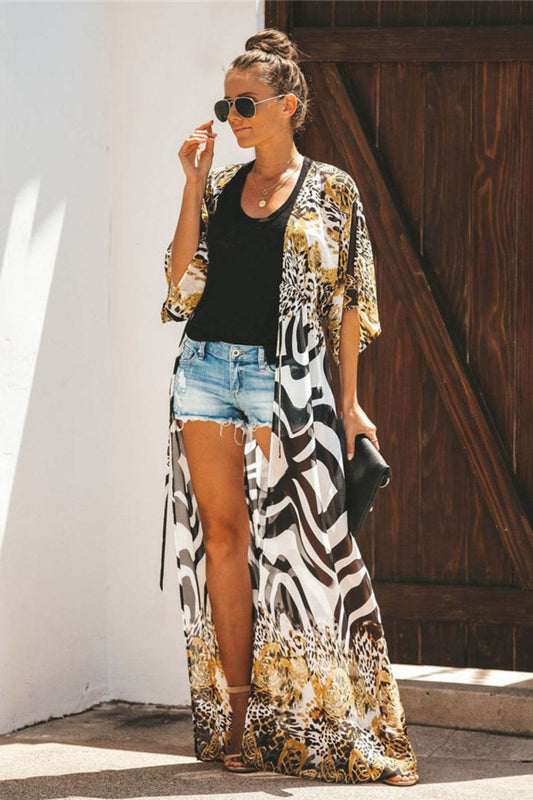 Open Front Leopard Cover-Up - Hovatok
