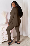 Basic Bae Bamboo Full Size V-Neck Long Sleeve Top and Pants Lounge Set - Hovatok