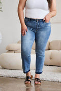 Judy Blue Full Size Release Hem Cropped Bootcut Jeans - Hovatok