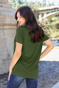 Basic Bae Full Size V-Neck Short Sleeve T-Shirt - Hovatok