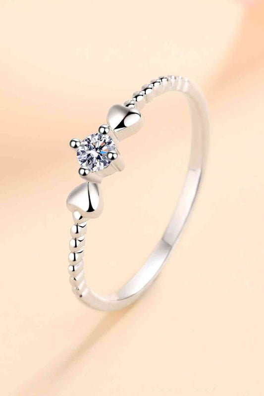 Adored Moissanite Heart 925 Sterling Silver Ring - Hovatok