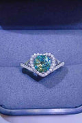 Adored 1 Carat Moissanite 925 Sterling Silver Heart Ring - Hovatok
