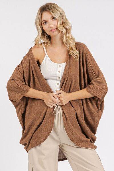 Mittoshop Open Front Batwing Sleeve Cardigan - Hovatok