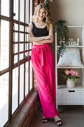 Heimish Full Size Front Tie Pants with Paperbag Waistband Plus Size - Hovatok