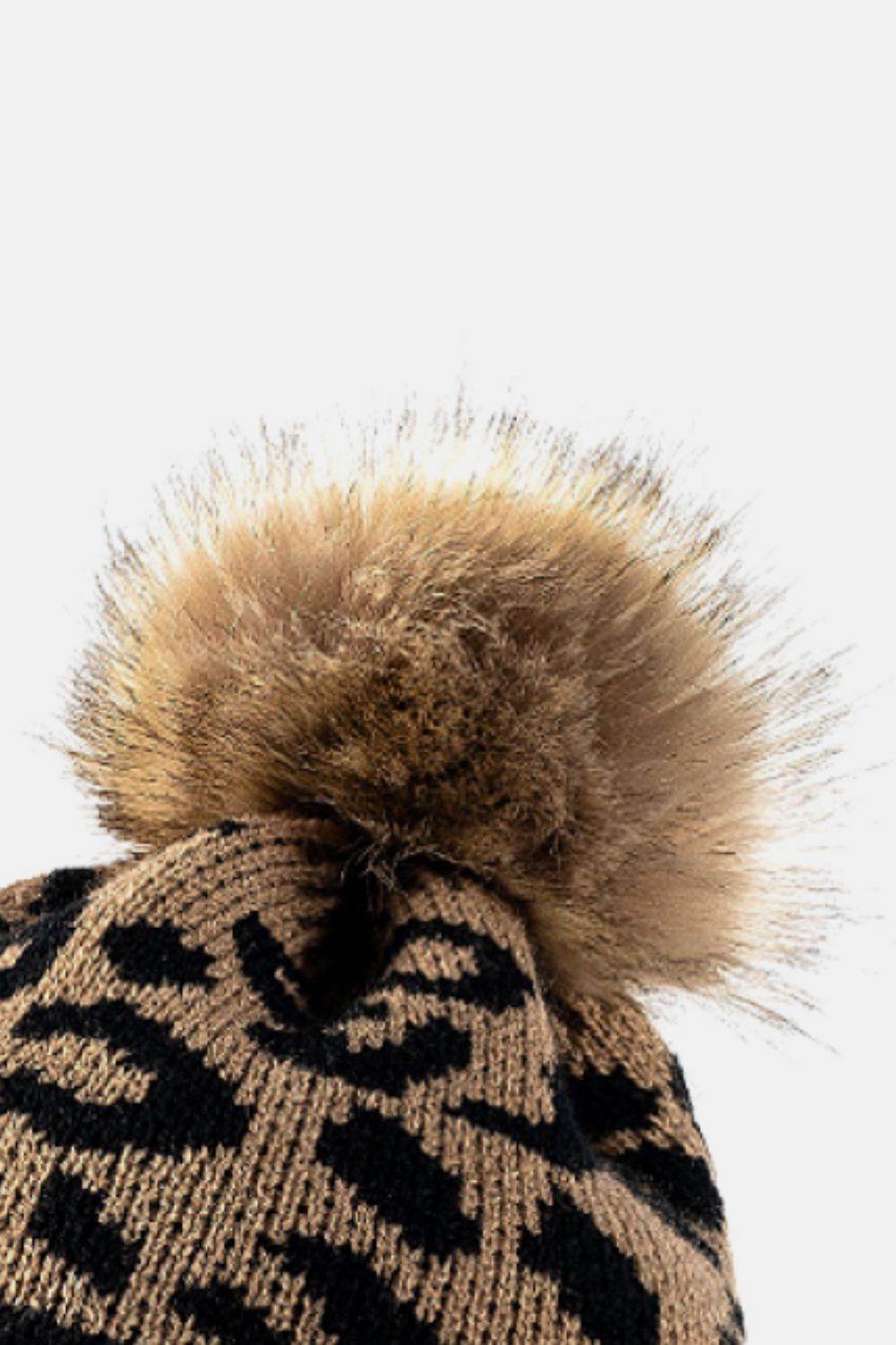 Leopard Pom-Pom Cuffed Beanie - Hovatok