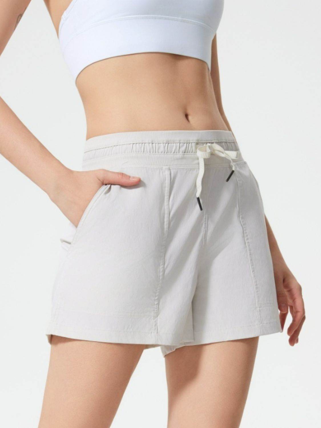 Millennia Drawstring Active Shorts with Pockets - Hovatok