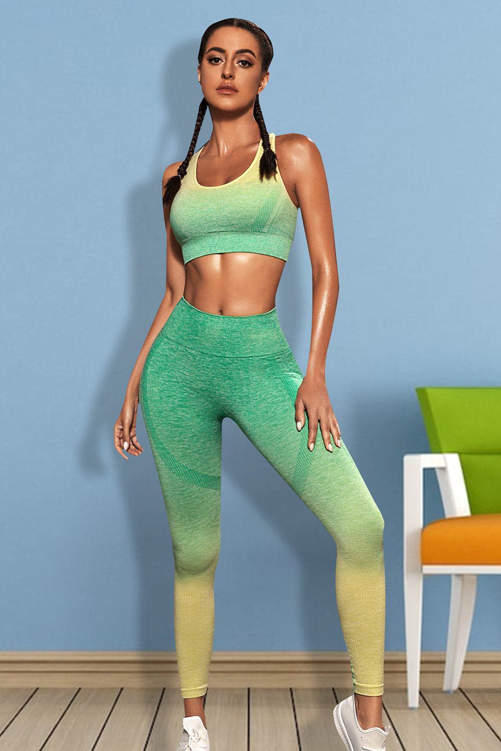 Gradient Sports Tank and Leggings Set - Hovatok