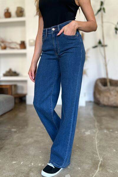 Judy Blue Full Size High Rise Straight Jeans - Hovatok