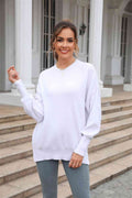 Angel Wings Round Neck Long Sleeve Sweater - Hovatok