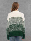 Angel Wings Color Block Turtleneck Sweater - Hovatok